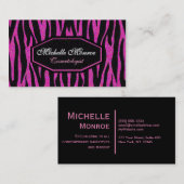 Carte De Visite Rayure de zèbre de roses indien (Devant / Derrière)