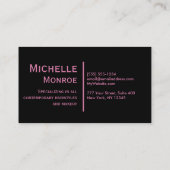 Carte De Visite Rayure de zèbre de roses indien (Dos)