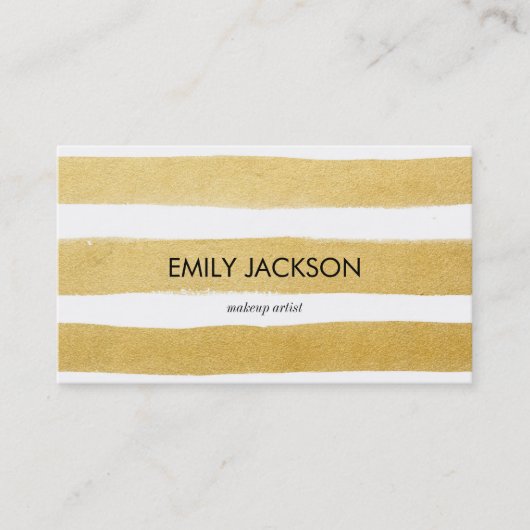 Carte De Visite Rayure d'or (Devant)