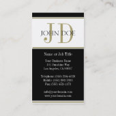 Carte De Visite Rayure d'or de YourJobTitle (Dos)