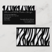 Carte De Visite Rayure moderniste noire et blanche (Devant / Derrière)