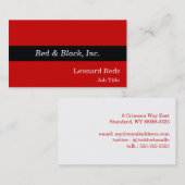 Carte De Visite Rayure noire (Devant / Derrière)