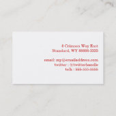 Carte De Visite Rayure noire (Dos)