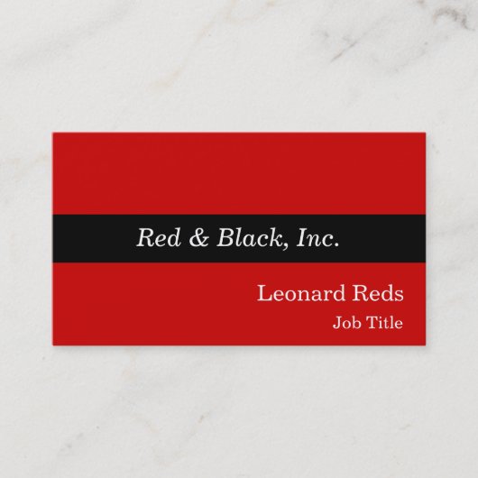 Carte De Visite Rayure noire (Devant)