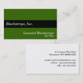 Carte De Visite Rayure noire (Devant / Derrière)