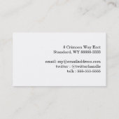 Carte De Visite Rayure noire (Dos)