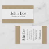Carte De Visite Rayure résidentielle de Tan de texture (Devant / Derrière)