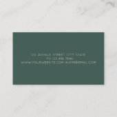 Carte De Visite Rayure verte professionnelle Lotus (Dos)