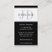 Carte De Visite Rayure W/W d'interprète/traducteur (Dos)