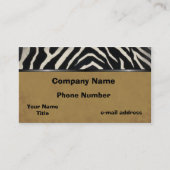 Carte De Visite Rayures à la mode de zèbre (Devant)