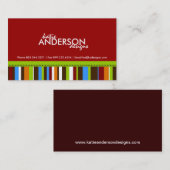 Carte de visite - rayures audacieuses (Devant / Derrière)