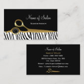 Carte De Visite Rayures blanches chics de tigre de salon de (Devant / Derrière)