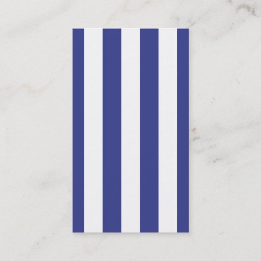 Carte De Visite Rayures bleues et blanches (Devant)