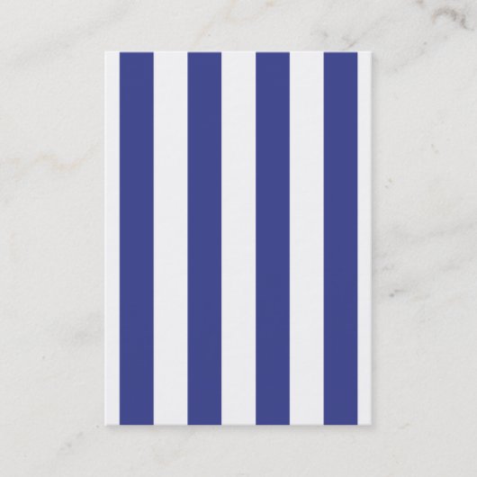 Carte De Visite Rayures bleues et blanches (Devant)