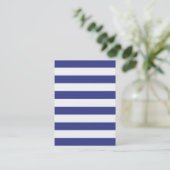 Carte De Visite Rayures bleues et blanches (Debout devant)