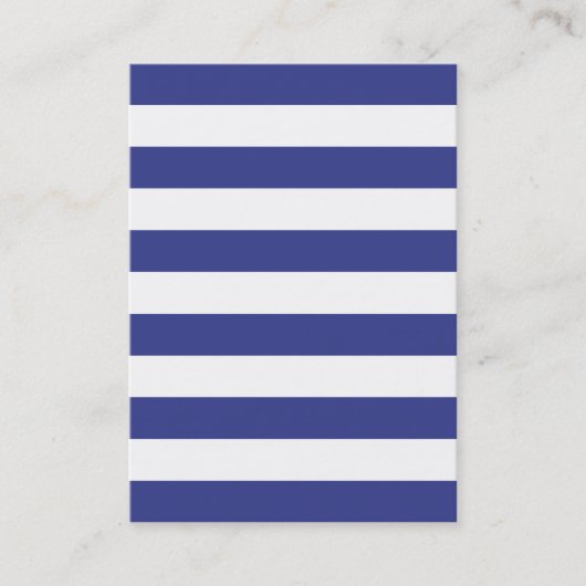 Carte De Visite Rayures bleues et blanches (Devant)