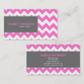 Carte De Visite Rayures chics de Chevron (Devant / Derrière)