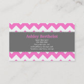 Carte De Visite Rayures chics de Chevron (Dos)