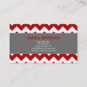 Carte De Visite Rayures chics de Chevron (Dos)