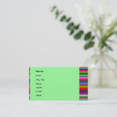 Carte De Visite Rayures colorées (Debout devant)