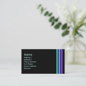 Carte De Visite rayures colorées (Debout devant)