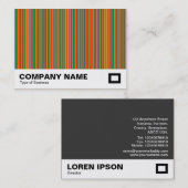 Carte De Visite Rayures colorées 01 (Devant / Derrière)