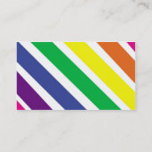 Carte De Visite Rayures colorées épaisses (Dos)