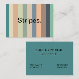 Carte De Visite Rayures Colorées Tendances