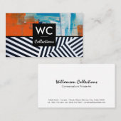 Carte De Visite Rayures | Contours de peinture | Artiste (Devant / Derrière)