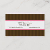 Carte De Visite Rayures de brun foncé (Dos)