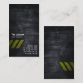 Carte De Visite Rayures de danger d'ardoise (Devant / Derrière)