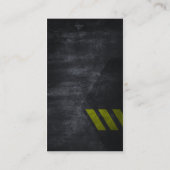 Carte De Visite Rayures de danger d'ardoise (Dos)