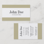 Carte De Visite Rayures de YourJobTitle Tan (Devant / Derrière)