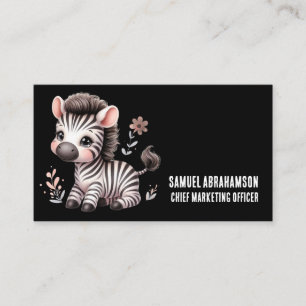 Carte De Visite Rayures de zèbre Kawaii Premier