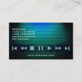 Carte De Visite Rayures d'éclat en métal de boutons de joueur (Dos)