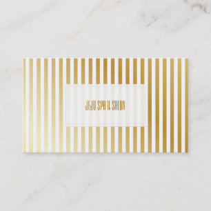 Carte De Visite Rayures d'or de faux de PixDezines