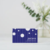 Carte De Visite Rayures et pois bleus et blancs (Debout devant)