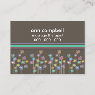 Carte De Visite Rayures géniales de cabane des fleurs n