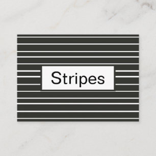 Carte De Visite Rayures Horizontales Noir Blanc Décor Minimaliste