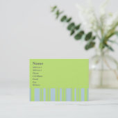 Carte De Visite rayures jaunes gris vert (Debout devant)