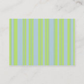 Carte De Visite rayures jaunes gris vert (Dos)