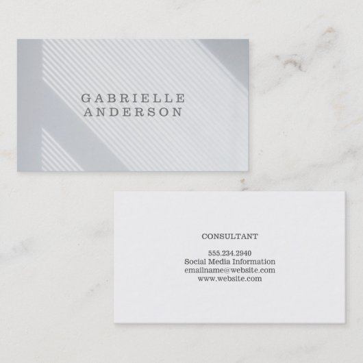 Carte De Visite Rayures | Moderne | Professionnel (Devant / Derrière)