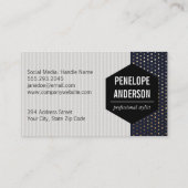 Carte De Visite Rayures | Points Gold Speck (Dos)