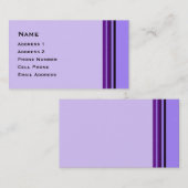 Carte De Visite Rayures pourpres d'affaires (Devant / Derrière)