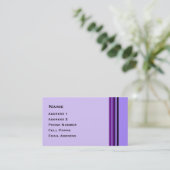 Carte De Visite Rayures pourpres d'affaires (Debout devant)