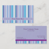 Carte De Visite Rayures pourpres élégantes (Devant / Derrière)