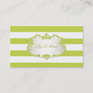 Carte De Visite Rayures réglables chiques de PixDezines+couleur