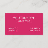 Carte De Visite Rayures rose jaune (Dos)