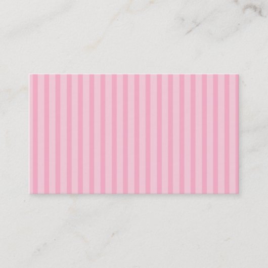 Carte De Visite Rayures roses (Devant)