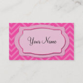 Carte De Visite Rayures roses de Chevron (Dos)